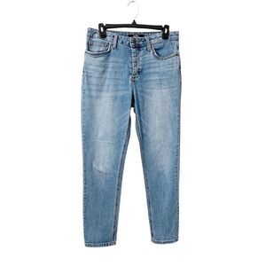 Sam Edelman The Mary Jane Boyfriend Mid Rise Relaxed Straight Button Fly Jeans‎